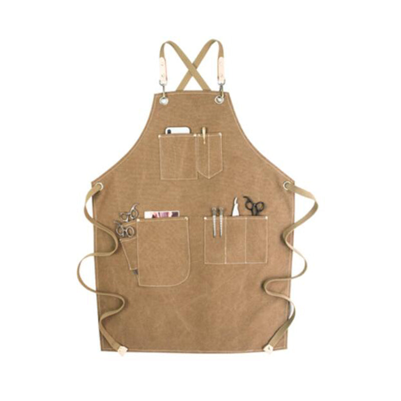 Canvas and Leather Apron Work Apron Workshop Apron Mens Rust Apron Mens Apron Shop Apron GP903C - LISABAG