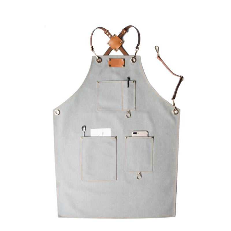 Custom Canvas Apron Craftsman Apron Work Apron Canvas With Leather Shop Apron Server Apron GPG923-X - LISABAG