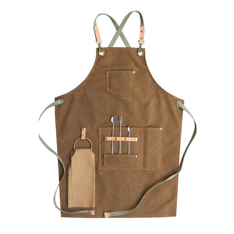 Custom Logo Canvas Apron Kitchen Apron Adult Apron Work Apron Cooking Aprons Money Apron M99-11 - LISABAG