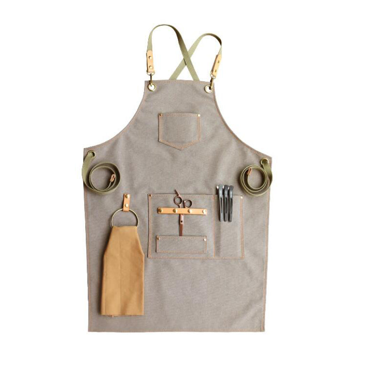 Custom Logo Canvas Apron Kitchen Apron Adult Apron Work Apron Cooking Aprons Money Apron M99-11 - LISABAG