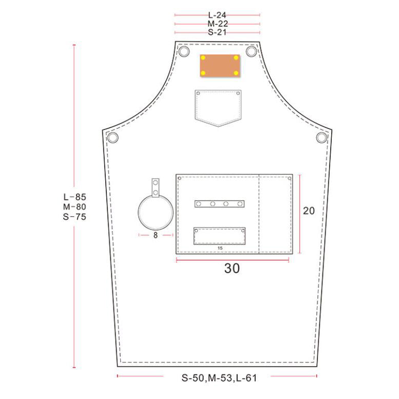 Custom Logo Canvas Apron Kitchen Apron Adult Apron Work Apron Cooking Aprons Money Apron M99-11 - LISABAG