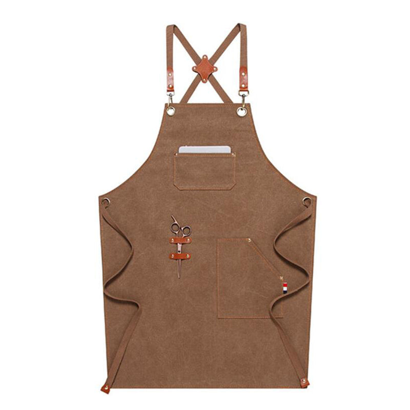 Custom Logo Canvas Restaurant Apron Work Apron Kitchen Apron Adjustable Aprons Chef Apron Server Apron M79-17 - LISABAG