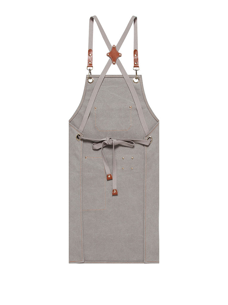 Custom Logo Canvas Restaurant Apron Work Apron Kitchen Apron Adjustable Aprons Chef Apron Server Apron M79-17 - LISABAG