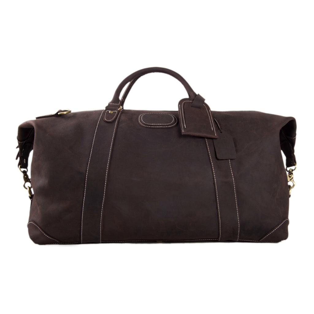 Handmade Full Grain Leather Travel Bag Duffle Bag Luggage Bag