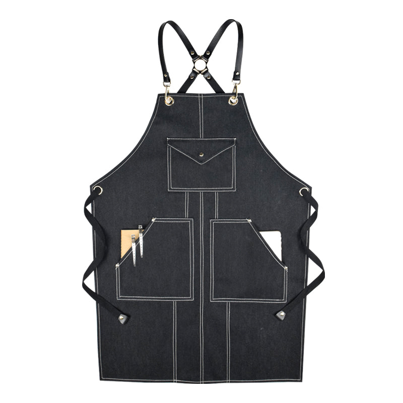 Denim Apron Gardener Apron Studio Apron Work Apron Shop Apron Custom Logo Apron Restaurant Apron GPG918 - LISABAG