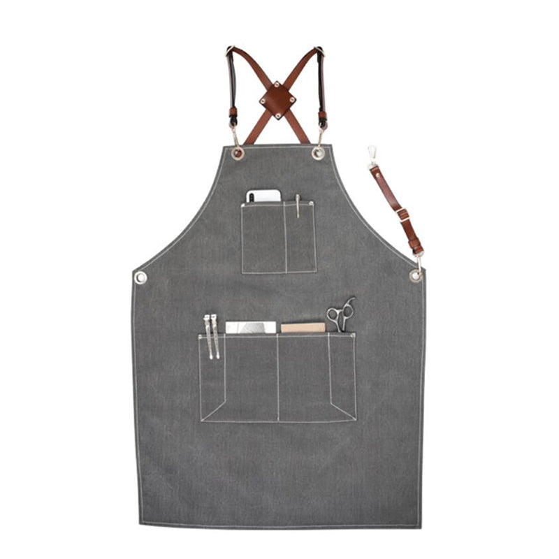 Denim Apron Personalized Work Apron Unisex Apron Studio Apron Server Apron Shop Apron Large Apron GPG922-X - LISABAG