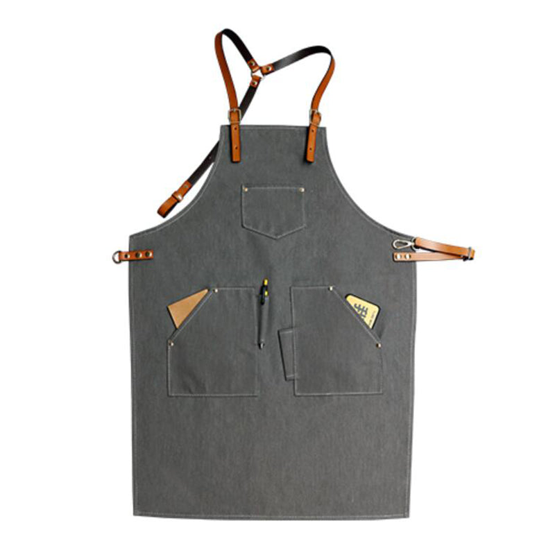 Denim Apron Server Apron Personalized Work Apron Custom Logo Large Apron  Studio Apron M129-13C - LISABAG