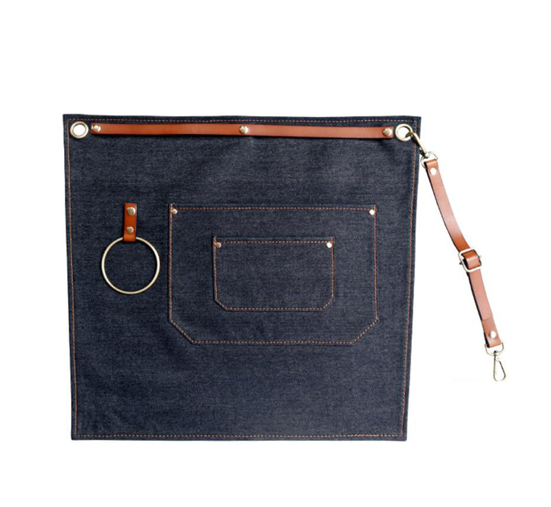 Denim Apron Short Apron Restaurant Aprons Custom Logo Shop Apron Server Apron Studio Apron M95-9 - LISABAG