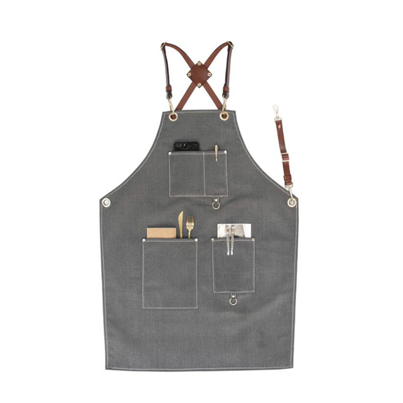 Denim Apron Work Apron Unisex Apron Personalized Studio Apron Three Size Apron Long Apron GPG923-X - LISABAG