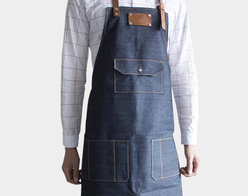 Denim Work Apron Restaurant Apron Studio Apron Shop Apron Gardener Apron GPW15U1 - LISABAG