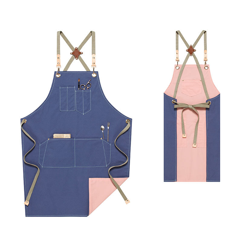 Double Side Use Apron Shop Apron Adults Apron Work Apron Cotton Apron Kitchen Apron Custom Logo Aprons M99-12 - LISABAG