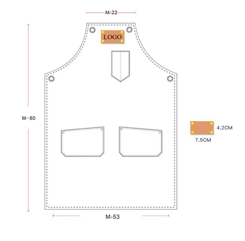 Double Side Use Apron Shop Apron Adults Apron Work Apron Cotton Apron Kitchen Apron Custom Logo Aprons M99-12 - LISABAG