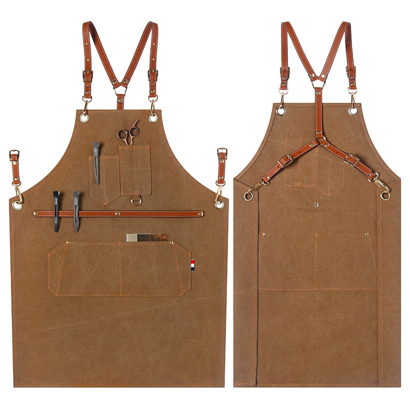 Durable Canvas Apron Work Apron Personalized Studio Apron Painter Apron Workshop Apron Large Size Apron ZW209-21Z - LISABAG