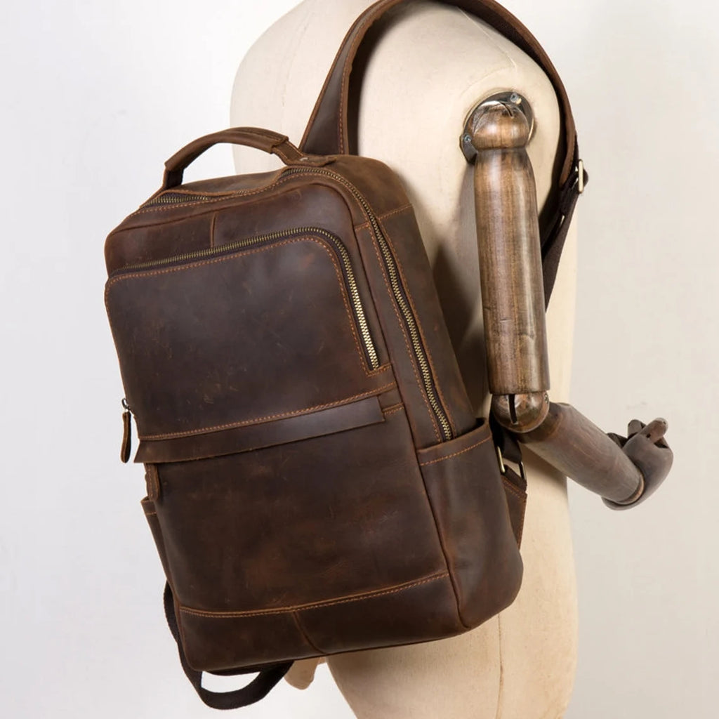 Personalized Leather Backpack Travel Backpack Laptop Backpack Weekender Backpack Hiking Backpack