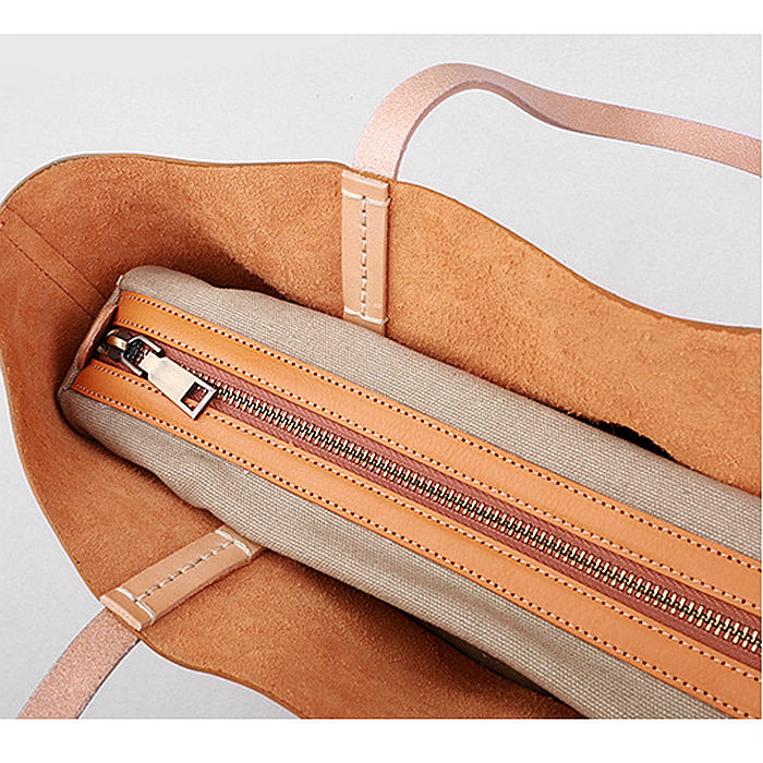 Personalized Full Grain Leather Tote Bag Large Capacity Shoulder Bag Leather Handbag For Women