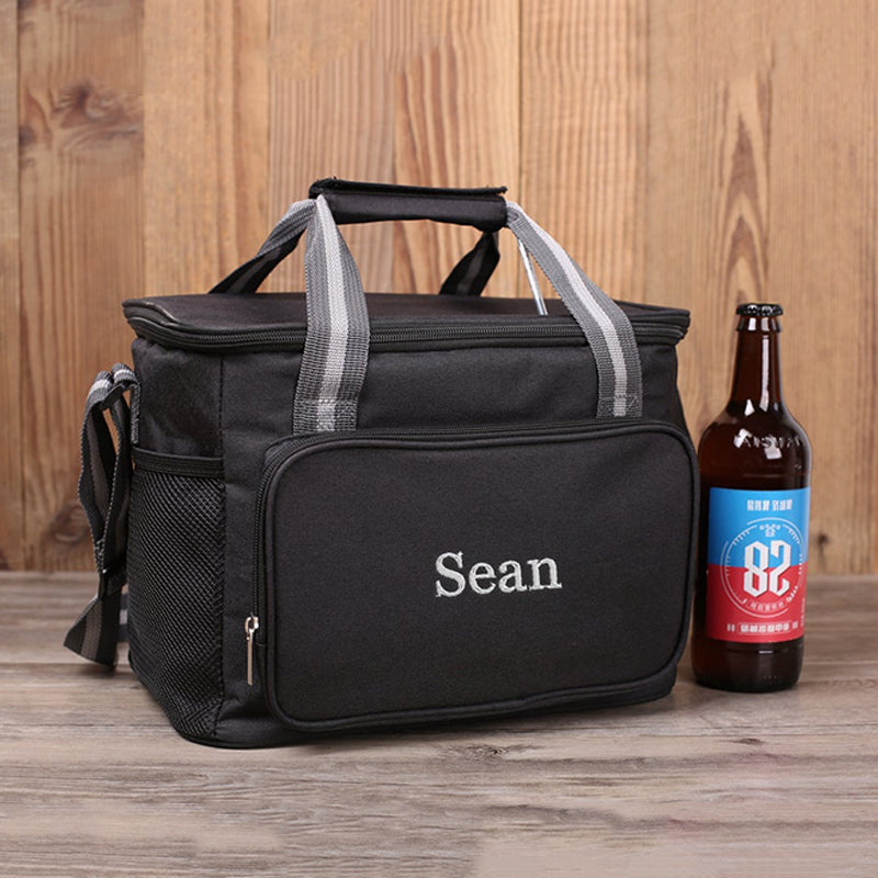 Personalized Beer Cooler Bag, Groomsmen Gift, Monogrammed Insulated Co –  LISABAG