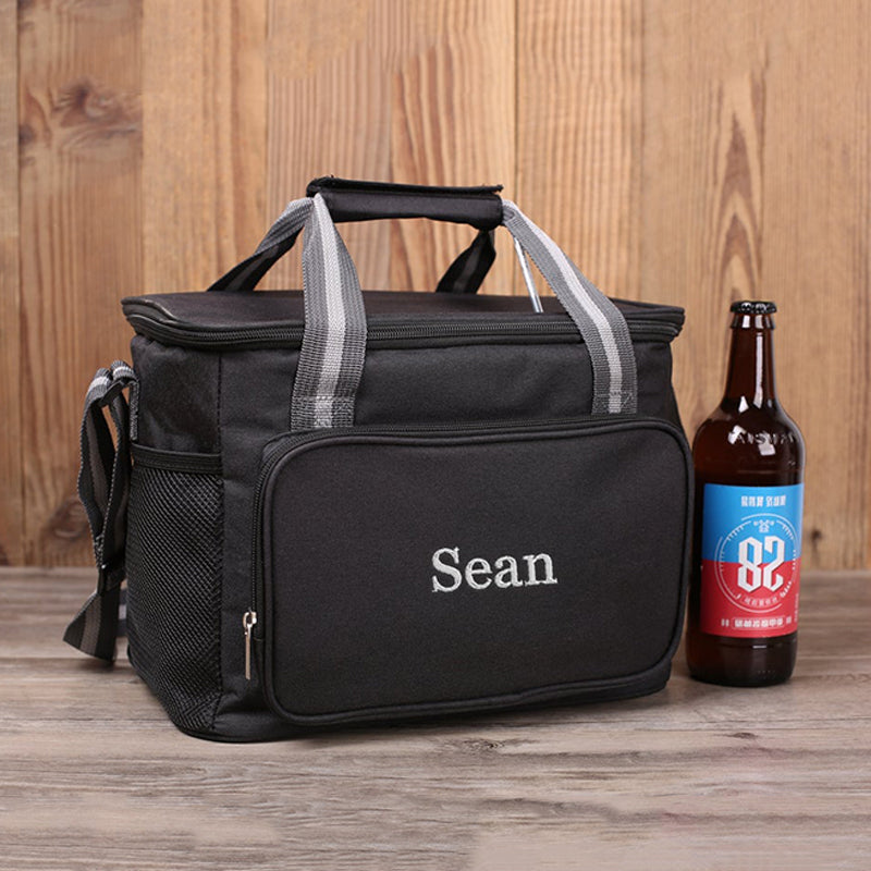Personalized Beer Cooler Bag, Groomsmen Gift, Monogrammed