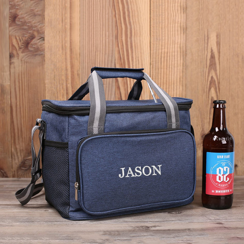 Personalized Beer Cooler Bag, Groomsmen Gift, Monogrammed Insulated Cooler Bag, Custom Gift for Men, Monogrammed Cooler Bag, Groom Gift