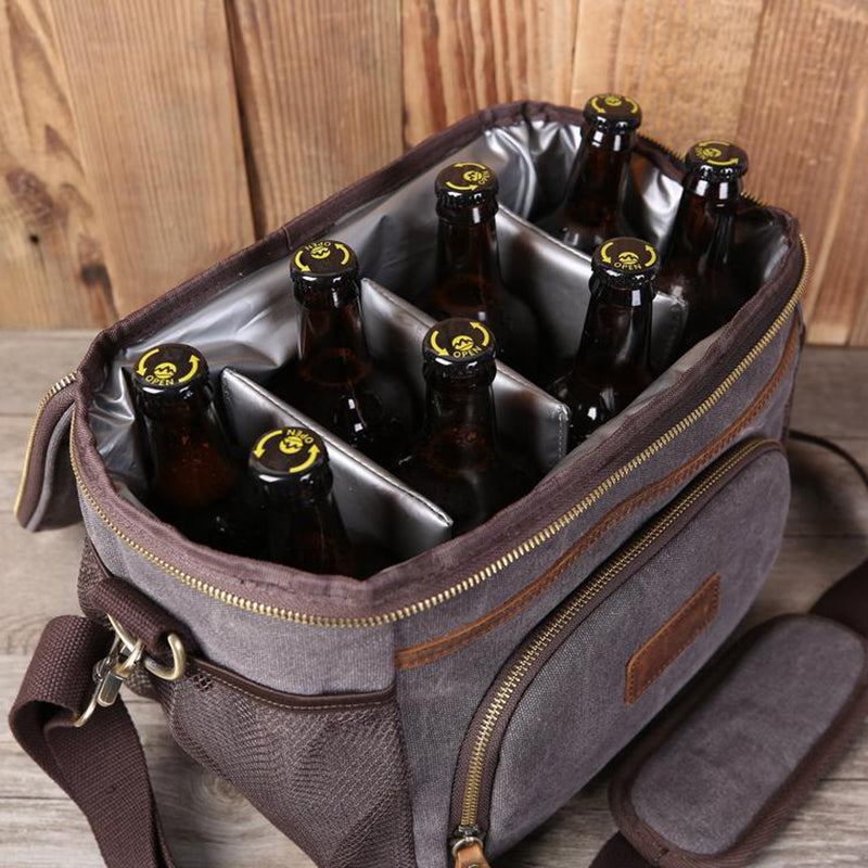 Personalized Beer Cooler Bag, Groomsmen Gift, Monogrammed Insulated Cooler Bag, Custom Gift for Men, Large Cooler Bag, Beach Cooler