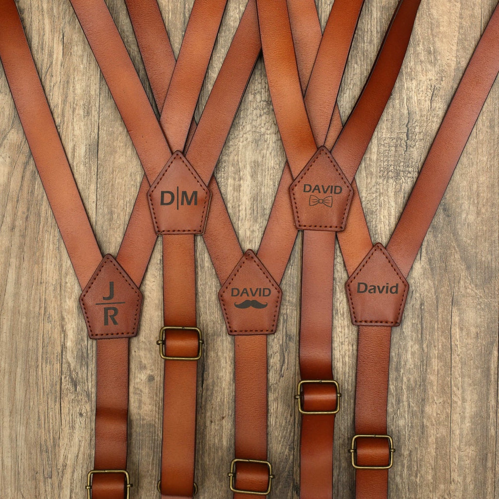 Wedding Groomsmen Leather Suspenders Party Suspenders Men's Suspenders Casual Suspenders