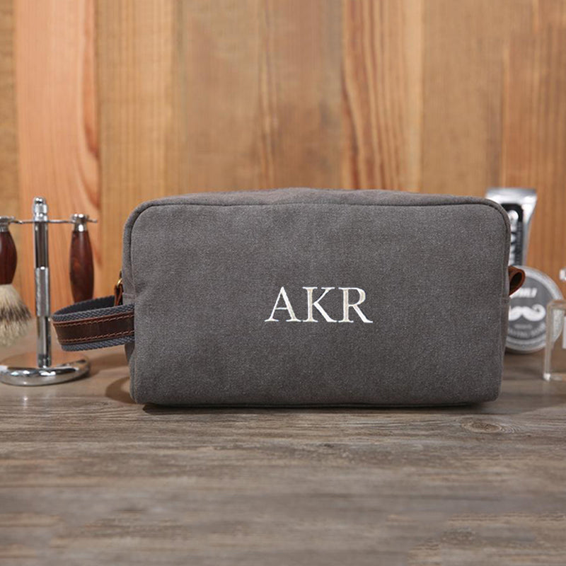 Personalized Toiletry Bag Canvas Cosmetic Bag Monogrammed Dopp Kit Travel  Size Toiletry Bag Mens Toiletry Bags