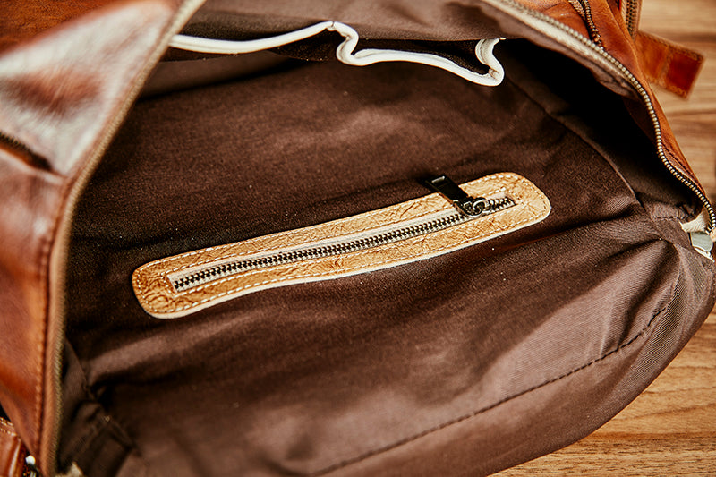 Leather Backpack, Real Full-Grain Quality