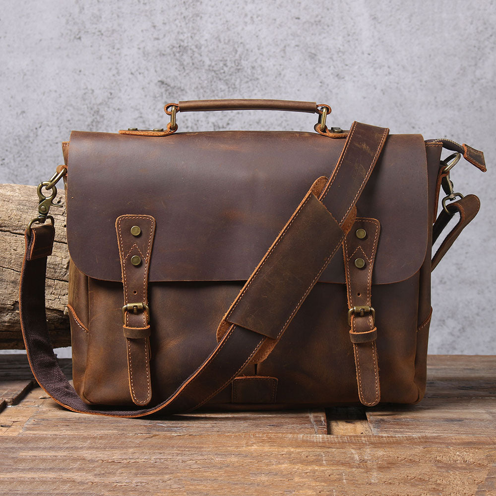 Handcrafted Genuine Leather Messenger Bag, Shoulder Bag, Men Bag