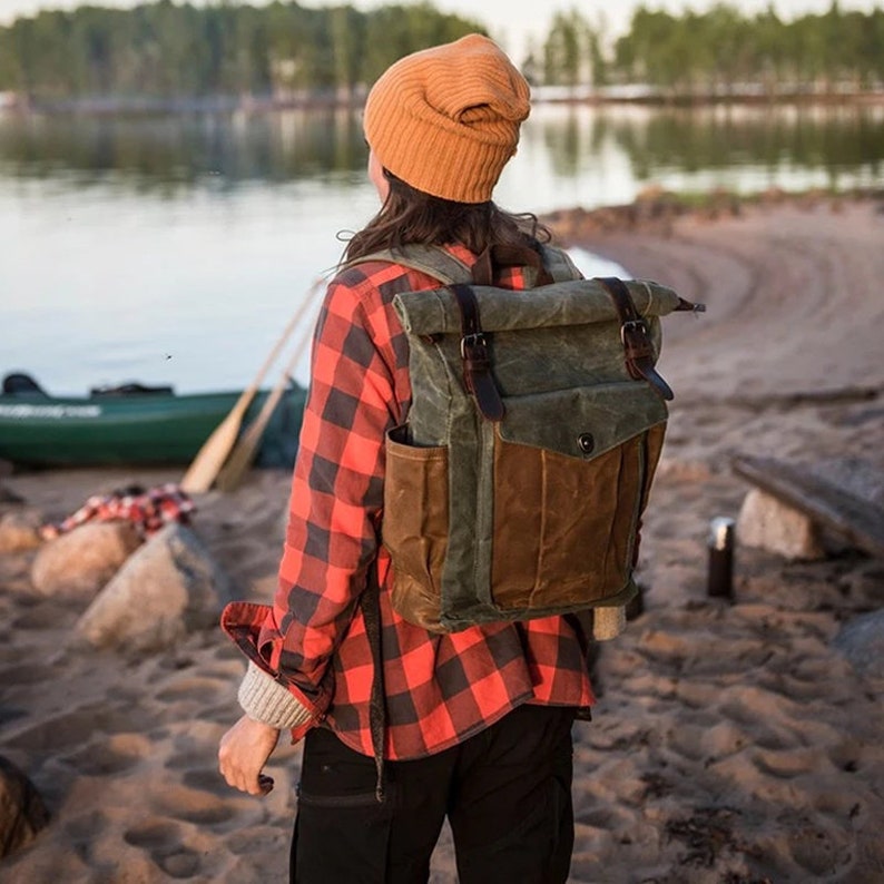 waxed canvas backpack