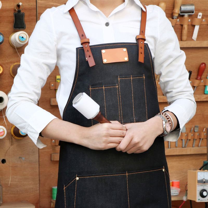 Handmade Denim Apron Personalized Apron Bakery Apron Supermarket
