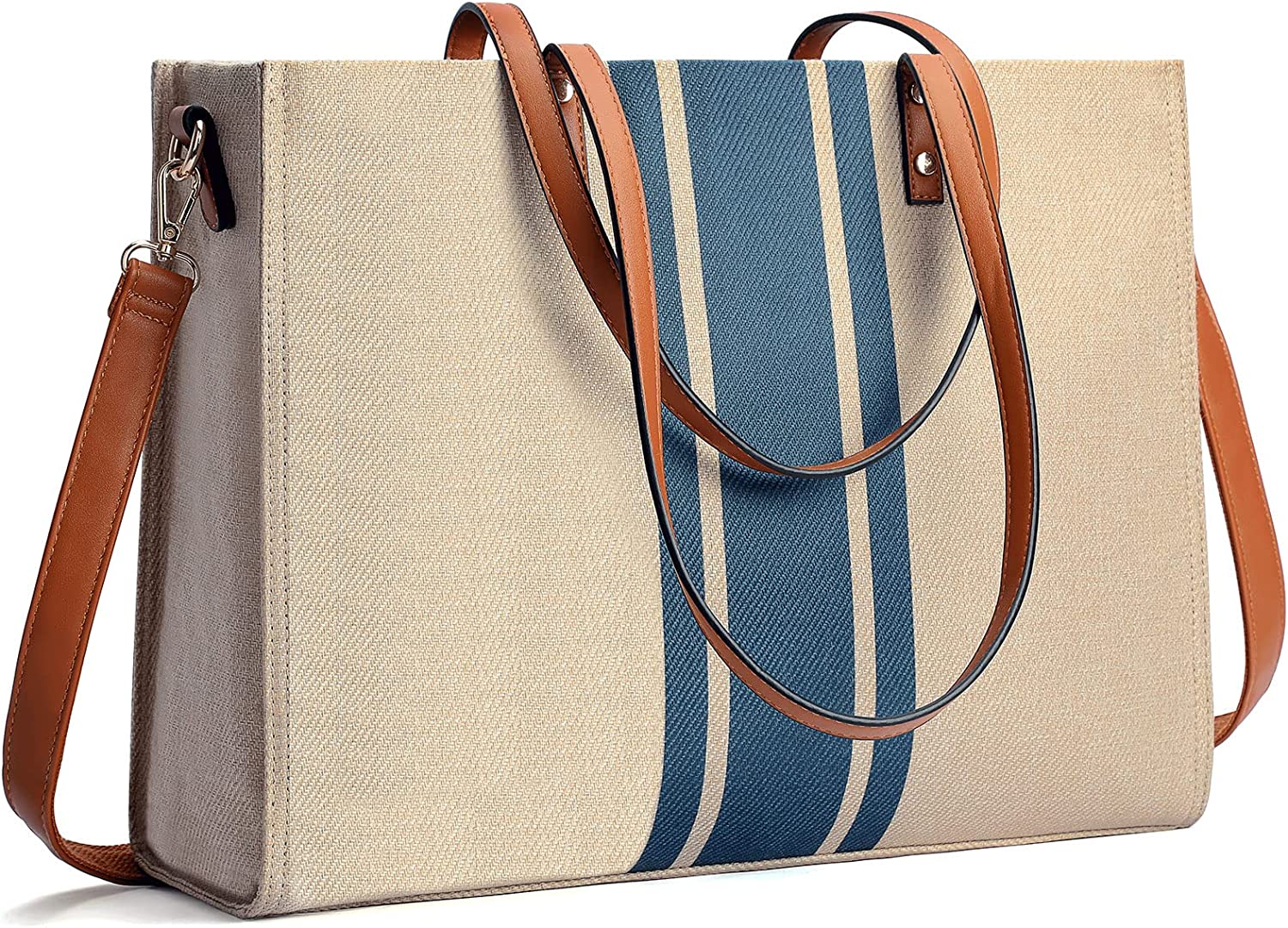 15.6 Inch Laptop Tote Bag for Women Large Canvas Work Tote Bags for W LISABAG