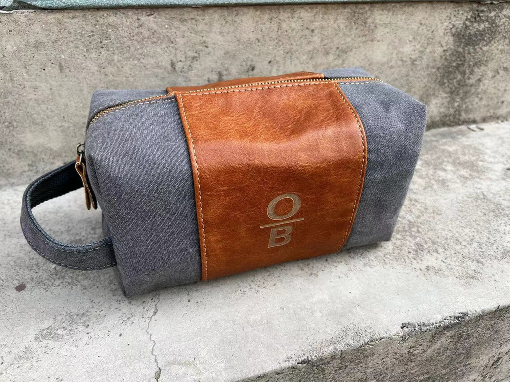 Personalized Groomsmen Gifts, Unisex Toiletry Bags, Groomsmen Proposal Gifts, Vegan Leather Dopp Kit, Best Men Gift