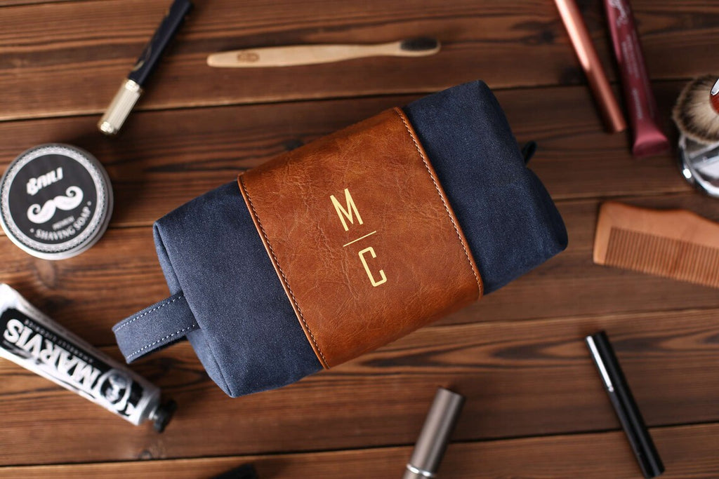 Personalized Groomsmen Gifts, Unisex Toiletry Bags, Groomsmen Proposal Gifts, Vegan Leather Dopp Kit, Best Men Gift