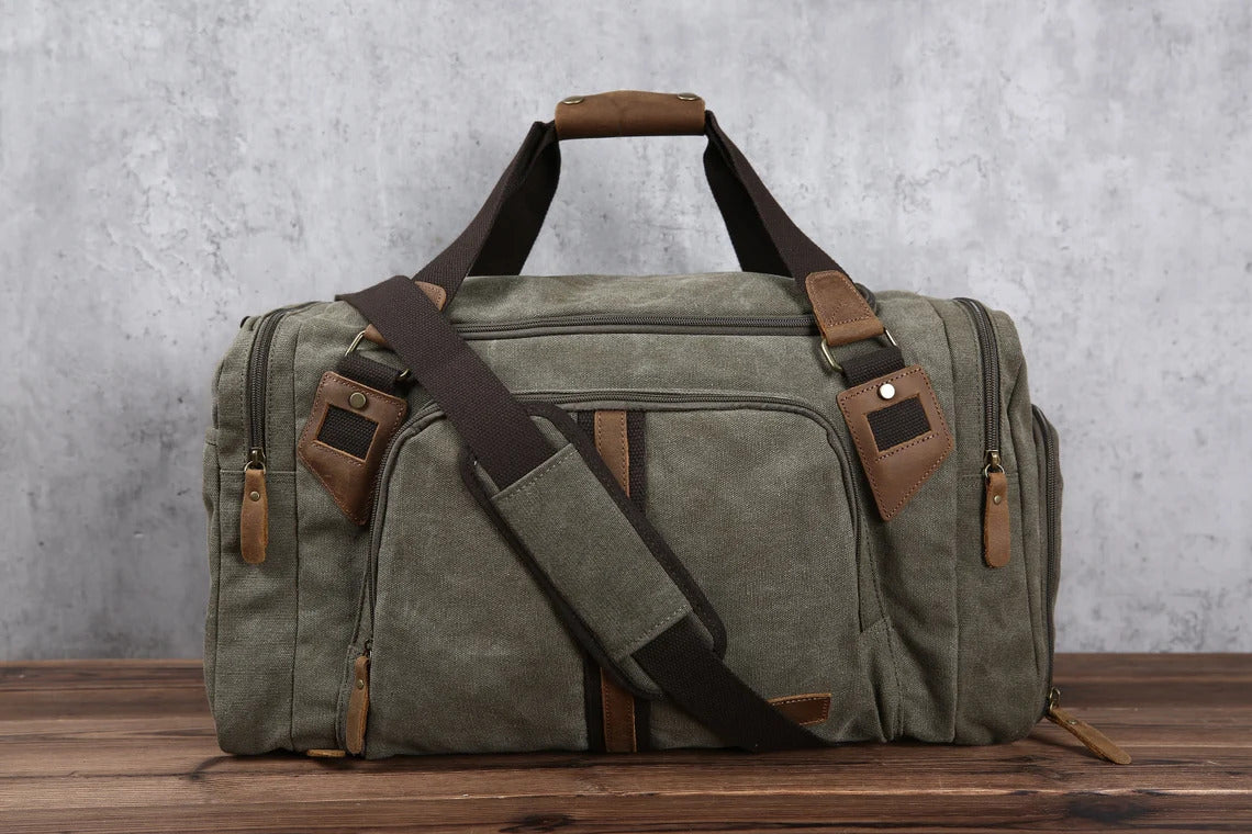 Monogrammed Duffle Bag, Personalized Mens Travel Bag, Weekend