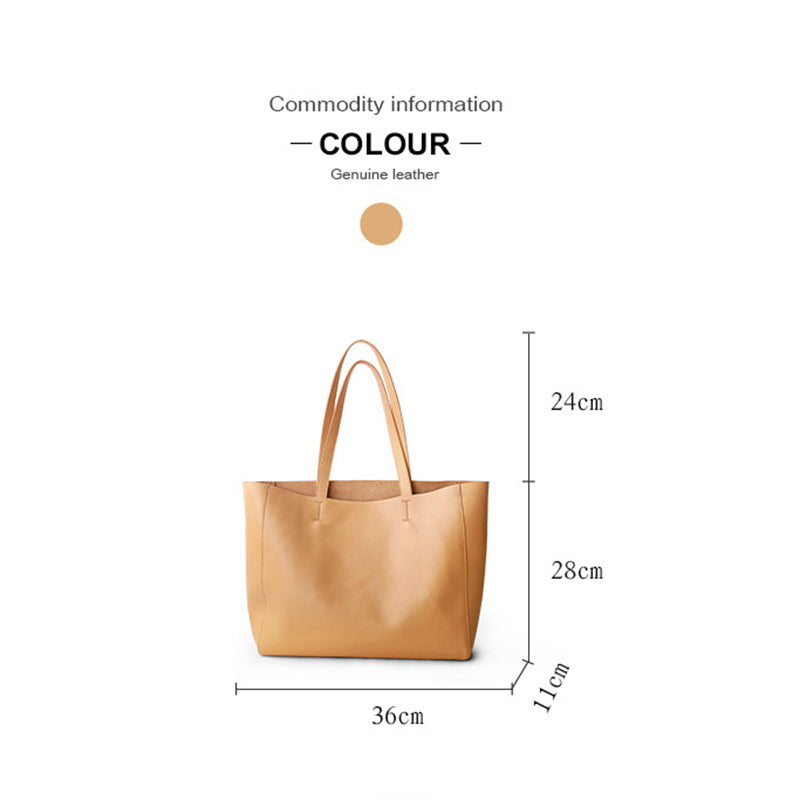 Personalized Leather Tote Bag Large Capacity Leather Purse Bag For