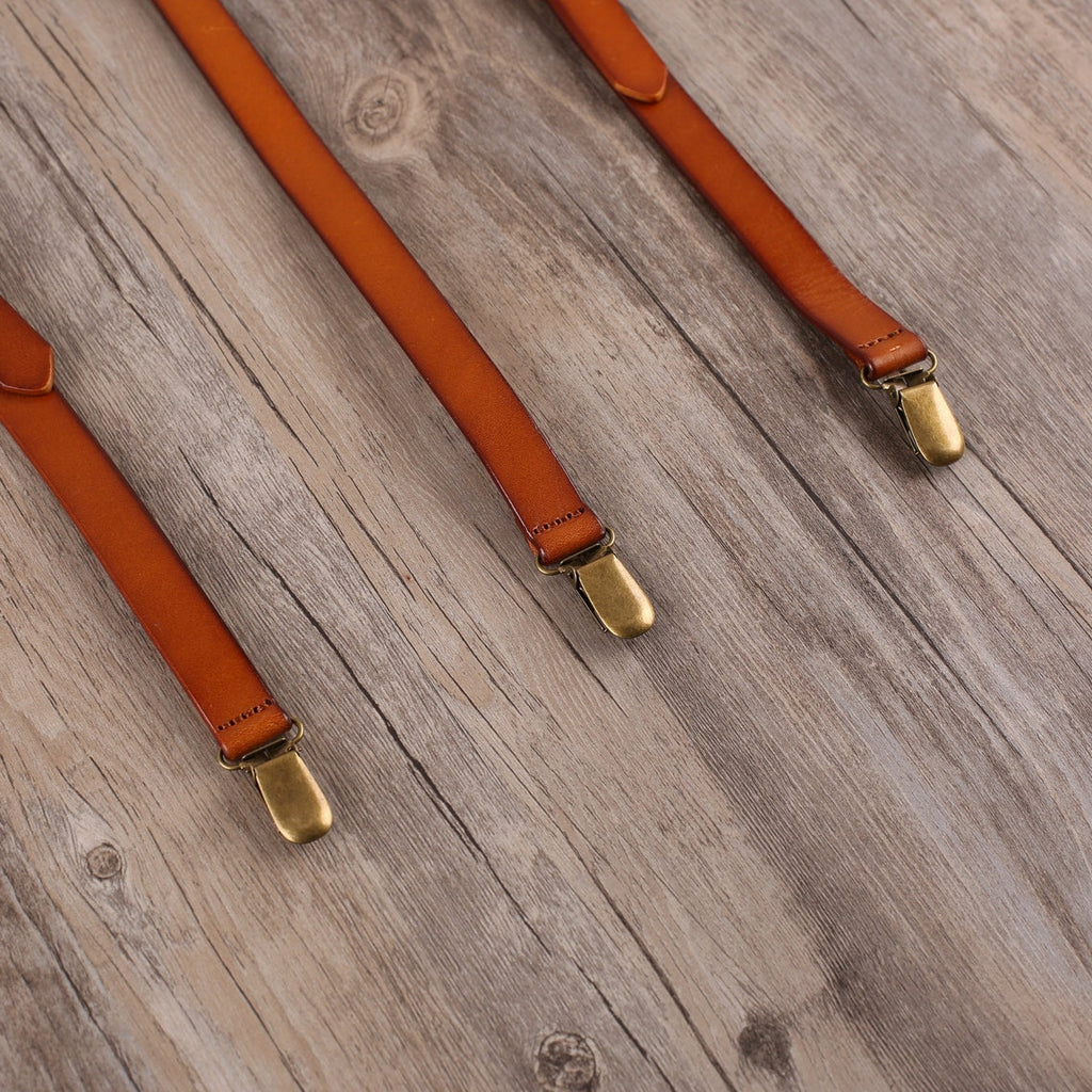 Personalized Groomsmen Leather Suspenders Wedding Suspenders Unique Gifts for Men