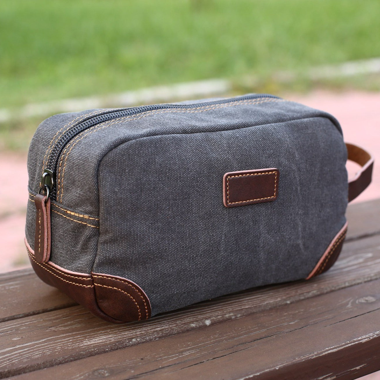 Personalized Groomsmen Gift, Leather Toiletry Bag Men, Leather