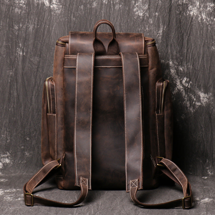 Mens large deals leather backpack