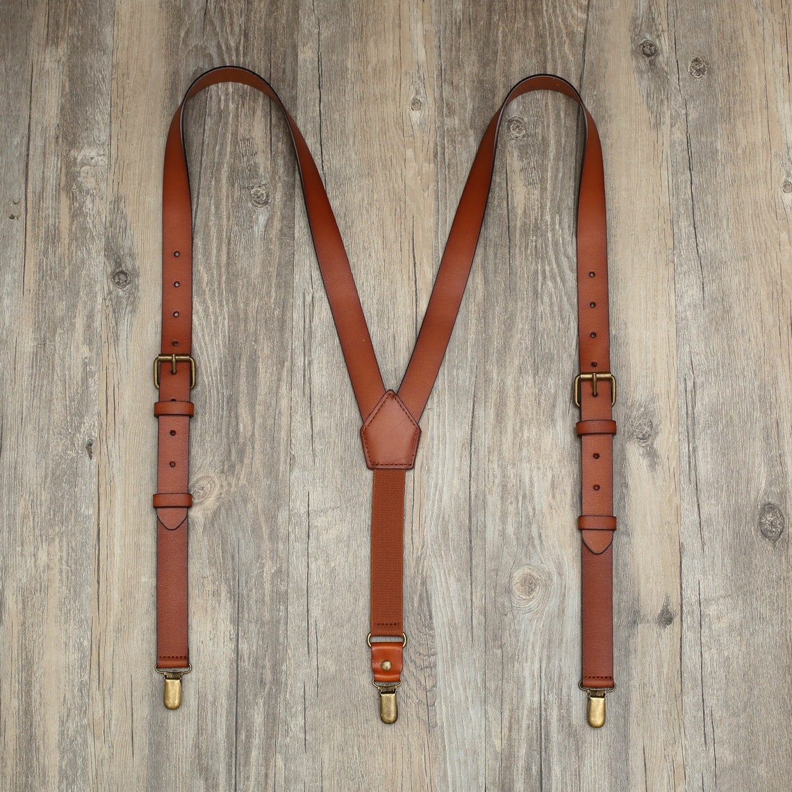 Personalized Leather Suspenders Wedding Suspenders Groomsmen