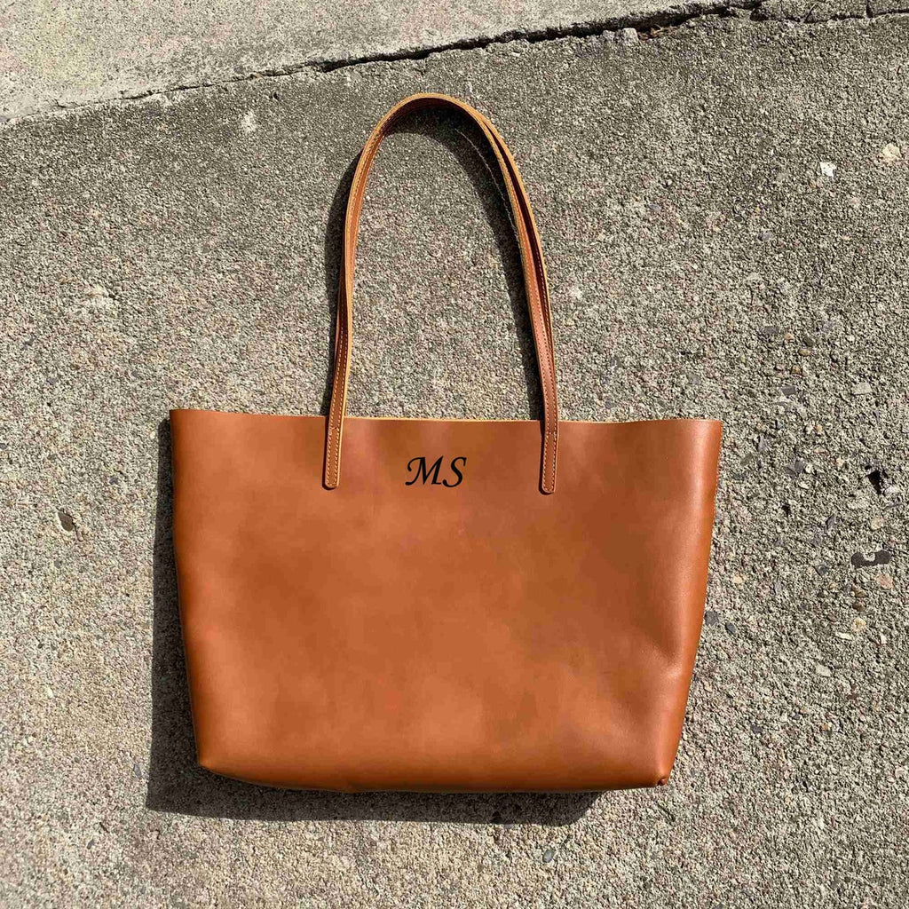 Personalized Leather Tote Bag Large Shopper Bag Leather Purse Shoulder Bag Tote Bags for Women Laptop Work Bag