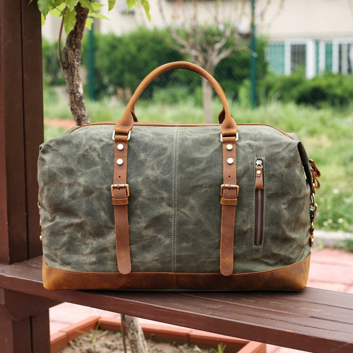 custom travel duffel bags Personalized Travel Duffel Bag, Carry On Bag, Luggage Bag, Gift for Him, Weekender Bag Olive Green / No