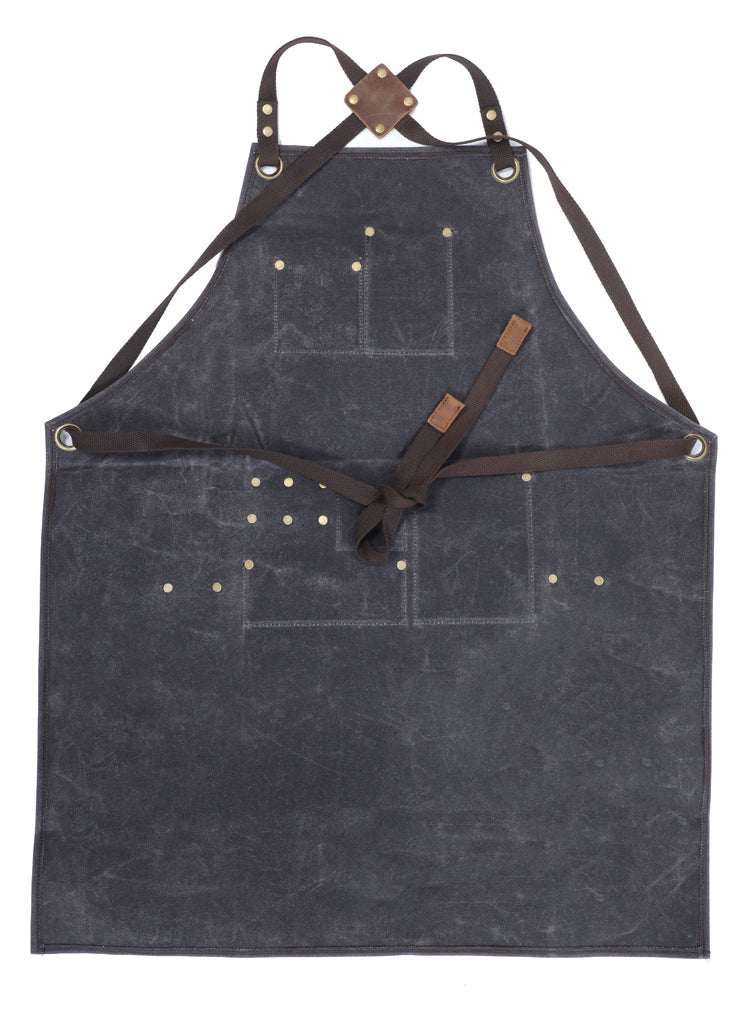 Personalized Unisex Workshop Apron with Pockets Side Loops Waterproof Tool Apron