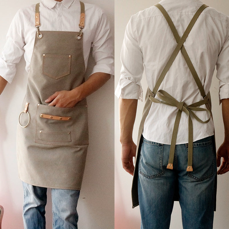 Personalized Canvas Apron Work Apron Studio Apron Large Size Apron Server Apron Gardener Apron ZW129-14 - LISABAG