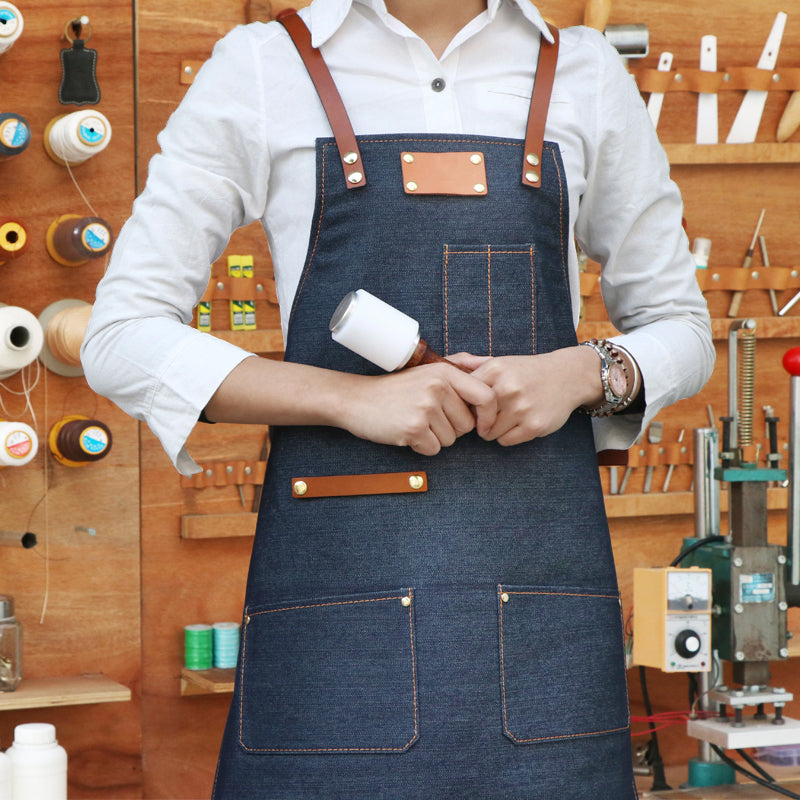 Personalized Denim Apron Work Apron Studio Apron Painter Apron Server ...
