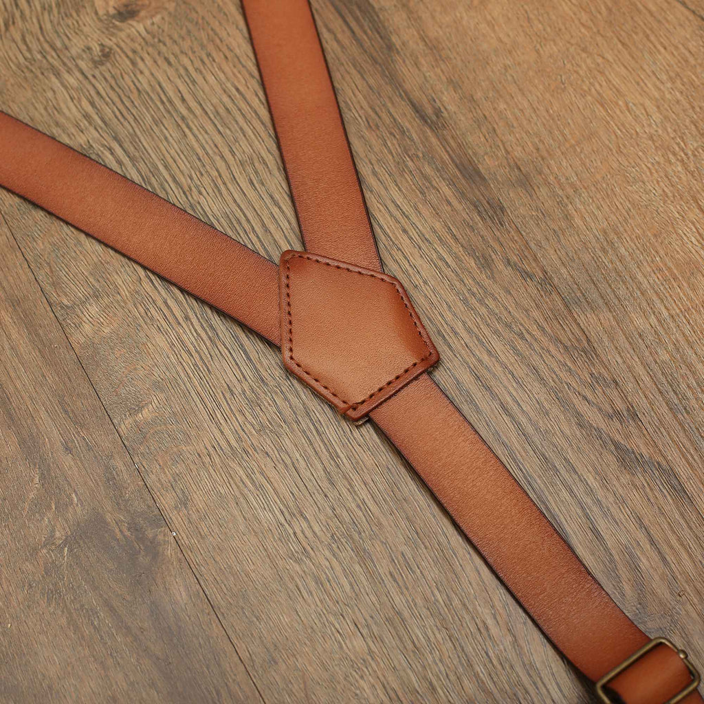 Personalized Groomsmen Suspenders Wedding Leather Suspenders Men's Suspenders K0194 - LISABAG