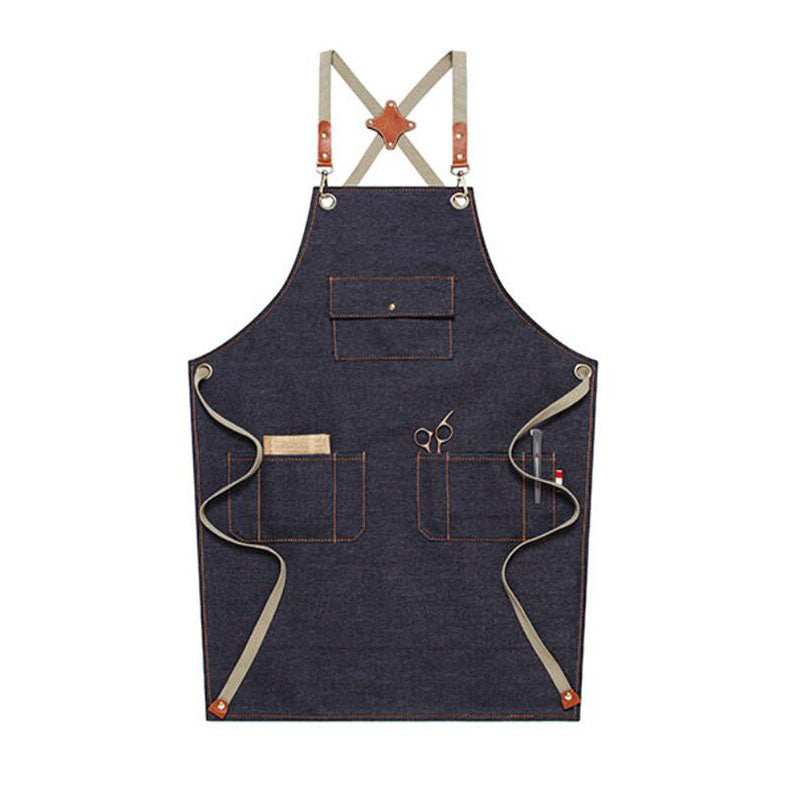 Personalized Work Apron Denim Apron Custom Logo Apron Chef Apron Florist Apron Cross Back Apron M67D1 - LISABAG