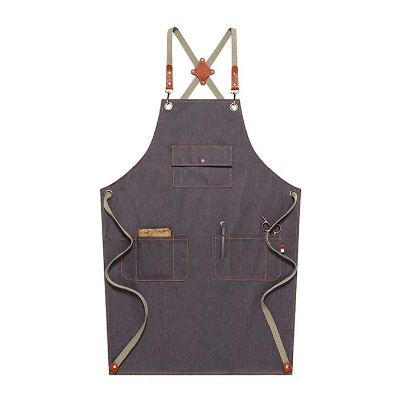 Personalized Work Apron Denim Apron Custom Logo Apron Chef Apron Florist Apron Cross Back Apron M67D1 - LISABAG