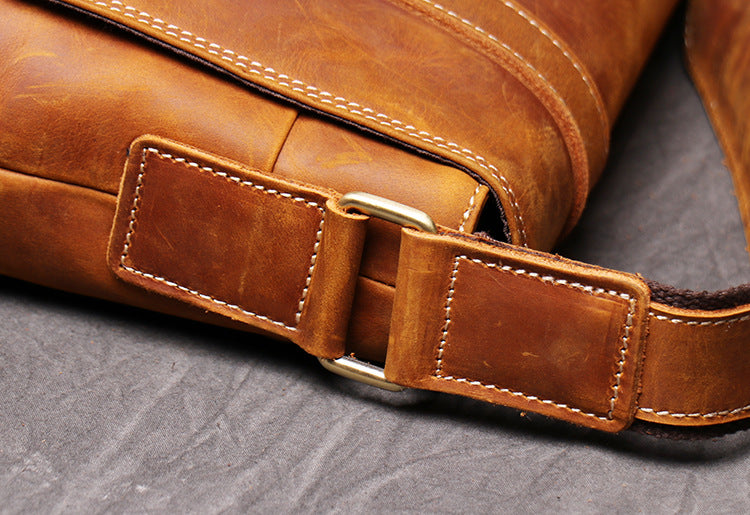 Personalized leather satchel on sale