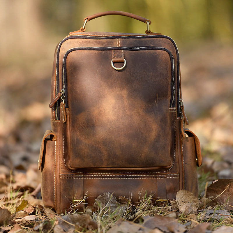 Personalized Leather Backpack Menmen Leather Backpackleather 