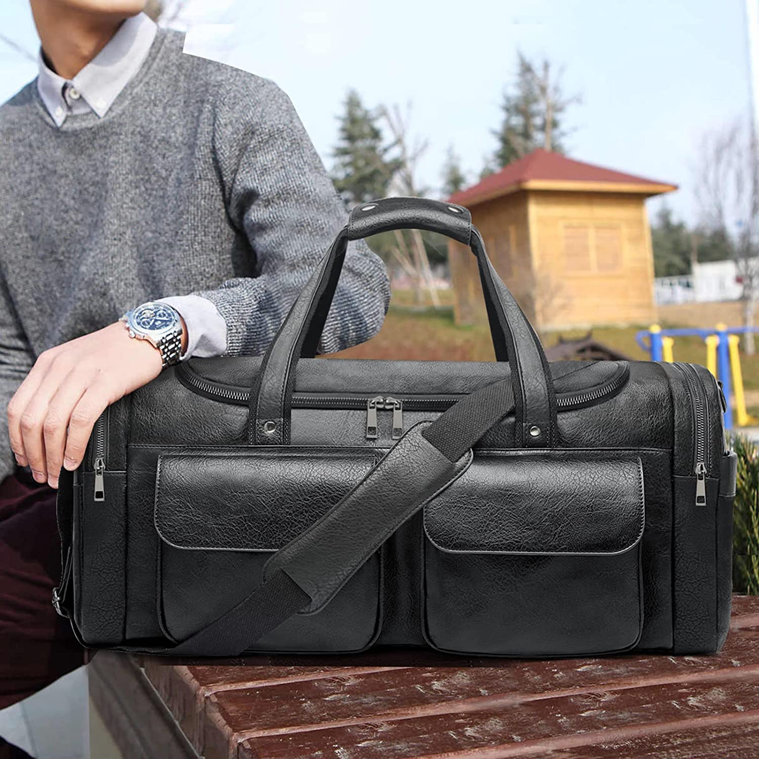 Travel Duffel Bag for Men Large Carry on Duffle Bag for Traveling