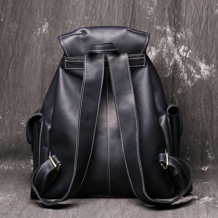 Unisex Full Grain Leather Backpack Women s Drawstring Backpack Handmade Genuine Leather Large Laptop Bag Gifts For Christmas
